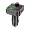 HOCO autós töltő Bravery PD30W QC3.0 + Bluetooth FM adó E81 fekete