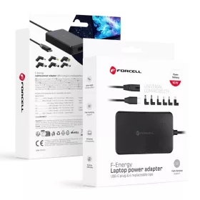 FORCELL F-ENERGY E856 univerzális laptop töltő 90W (6 adapterrel) --5903396379192 1 kép