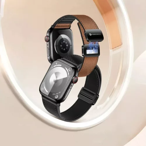 FORCELL F-DESIGN FA21 öko bőrszíj Apple Watch 38 / 40 / 41 mm barna-5903396392429 6 kép