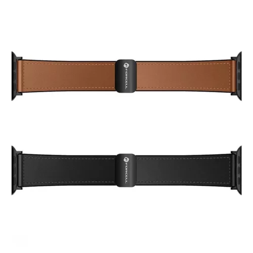 FORCELL F-DESIGN FA21 öko bőrszíj Apple Watch 38 / 40 / 41 mm barna-5903396392429 7 kép