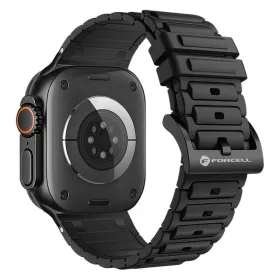   FORCELL F-DESIGN FA06 szilikonszíj Apple Watch 38 / 40 / 41 mm fekete
