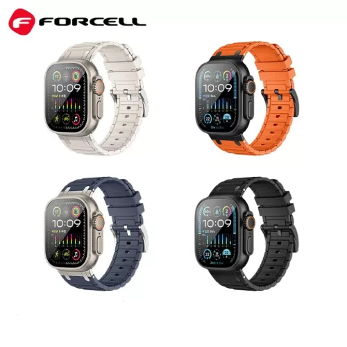 FORCELL F-DESIGN FA06 szilikonszíj Apple Watch 38 / 40 / 41 mm fekete-5903396392610 7 kép
