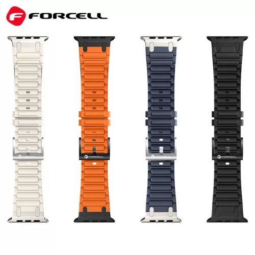 FORCELL F-DESIGN FA06 szilikonszíj Apple Watch 38 / 40 / 41 mm fekete-5903396392610 8 kép