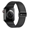 FORCELL F-DESIGN FA21 környezetbarát bőrszíj APPLE Watch 42 / 44 / 45 / 49 mm fekete