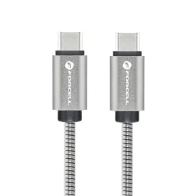   FORCELL F-ENERGY Metal C239 kábel Type C to Type C PD QC4.0 5A 100W E-mark 2 m ezüst