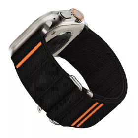 Tech-protect Nylon Slip Apple Watch (44 / 45 / 46 / 49 mm) Fekete szí-5906302368853 2 kép