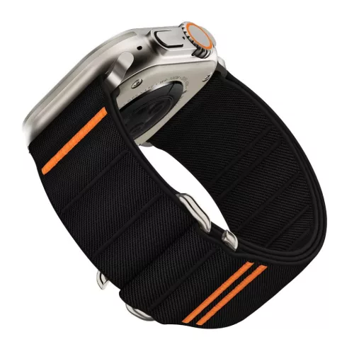 Tech-protect Nylon Slip Apple Watch (44 / 45 / 46 / 49 mm) Fekete szí-5906302368853 2 kép
