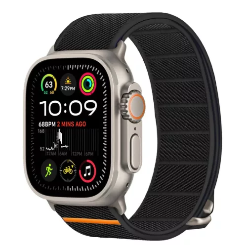 Tech-protect Nylon Slip Apple Watch (44 / 45 / 46 / 49 mm) Fekete szí-5906302368853 3 kép