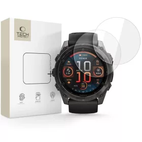   Tech-protect Glass Fit+ edzett üveg 2-pack Garmin Fenix 8 (51 mm) Átlátszó üvegfólia
