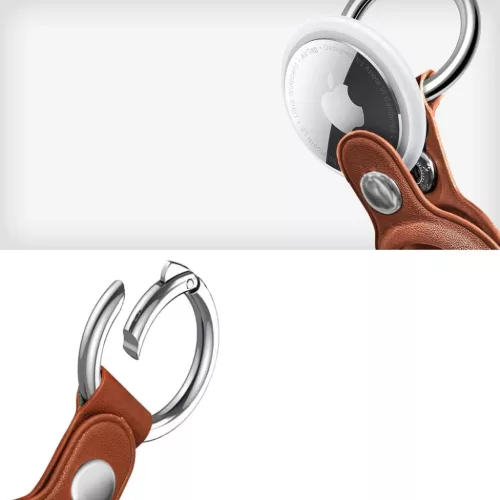 Tech-protect Naturalfit Apple Airtag 1 / 2 Barna-5906302368952 2 kép