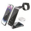 3in1 Apple Watch és Samsung Watch kompatibilis szürke töltőállomás Forcell F-ENERGY Simply Charge