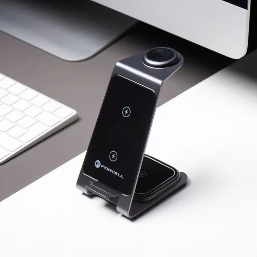 3in1 Apple Watch és Samsung Watch kompatibilis szürke töltőállom�-5903396384868 5 kép