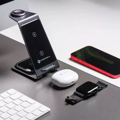 3in1 Apple Watch és Samsung Watch kompatibilis szürke töltőállom�-5903396384868 7 kép
