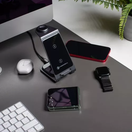 3in1 Apple Watch és Samsung Watch kompatibilis szürke töltőállom�-5903396384868 9 kép