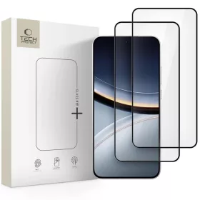   Tech-Protect Glass Fit+ 2-pack Xiaomi Poco F7 5G Fekete üvegfólia