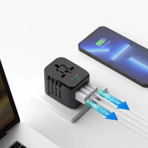 Tech-protect Ta200 Utazó Adapter Eu / Egyesült Királyság / Usa / A-5906302368617 4 kép