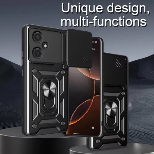 Honor 400 tok - Fekete Armor Camshield állvánnyal és kameravédőve- 2 kép