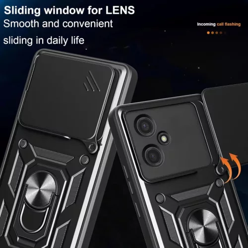 Honor 400 tok - Fekete Armor Camshield állvánnyal és kameravédőve- 4 kép