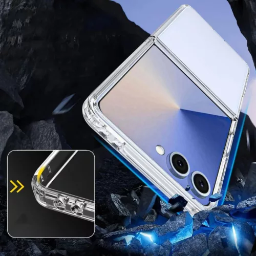  Galaxy Z Flip 7 átlátszó Tech-protect Flexair Hybrid tok-5906302318360 3 kép