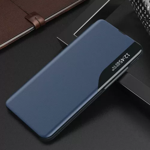 Eco Leather View Case intelligens fliptok Huawei P40 Lite E kék-9111201913899 2 kép