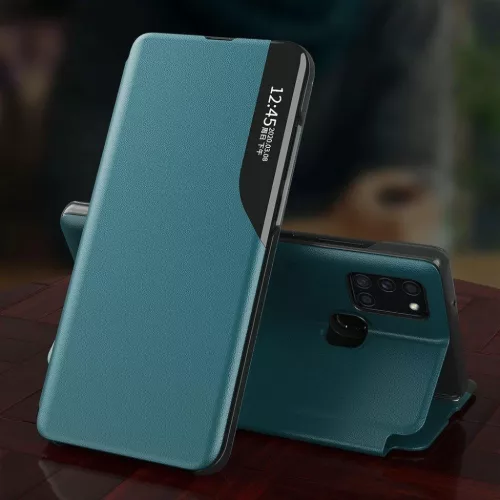 Eco Leather View Case intelligens fliptok Huawei P40 Lite E kék-9111201913899 6 kép
