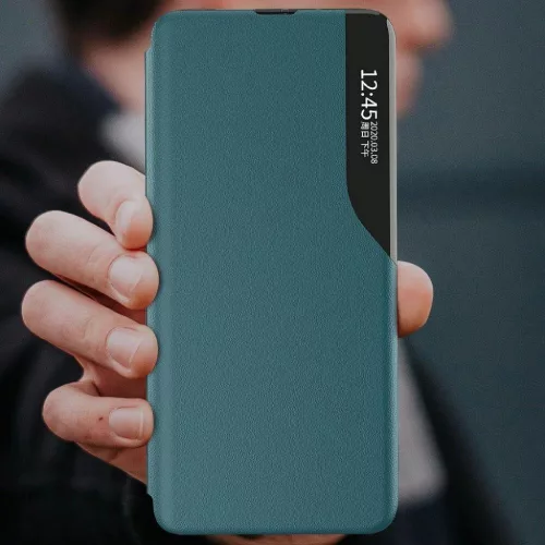 Eco Leather View Case intelligens fliptok Huawei P40 Lite E kék-9111201913899 10 kép