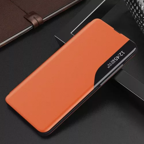 Eco Leather View Case intelligens fliptok Huawei P40 Lite E narancssá-9111201913912 2 kép