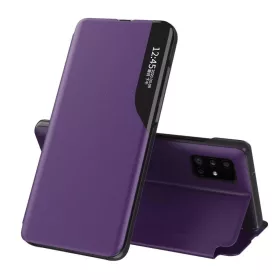 Eco Leather View Case intelligens fliptok Huawei P40 Lite E lila-9111201913929 1 kép