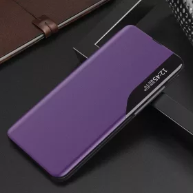 Eco Leather View Case intelligens fliptok Huawei P40 Lite E lila-9111201913929 2 kép