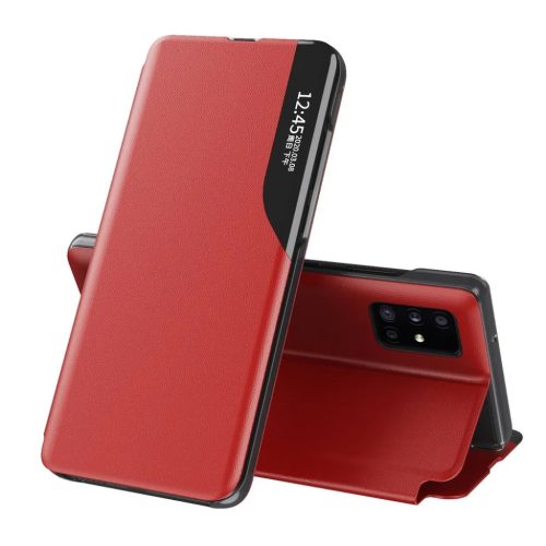 Eco Leather View Case intelligens fliptok Huawei P40 Lite E piros-9111201913936 1 kép