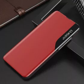 Eco Leather View Case intelligens fliptok Huawei P40 Lite E piros-9111201913936 2 kép