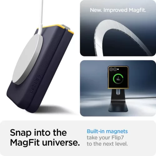  Samsung Galaxy Z Flip 7 KÉK ÁFONYA TENGERI Spigen Nano Pop Mag Mags-8800283303988 3 kép