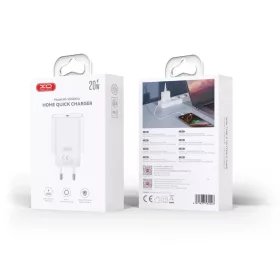 XO fali töltő CE32 PD 20W 1x USB-C fehér + USB-C - Lightning kábel-6975837582033 2 kép
