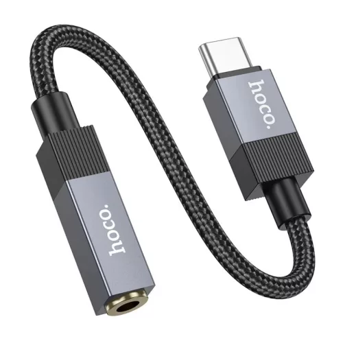 Adapter AUX USB C (férfi) - Jack 3,5 mm (női) Hoco UPA32C fekete-6942007650922 3 kép