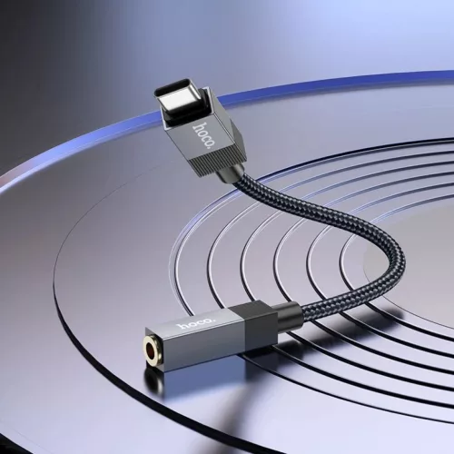 Adapter AUX USB C (férfi) - Jack 3,5 mm (női) Hoco UPA32C fekete-6942007650922 4 kép