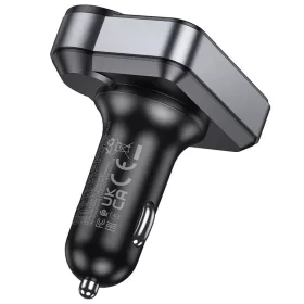 HOCO autós transmitter FM bluetooth 2 x USB A + Type C PD QC3.0 48W E-6942007646956 2 kép