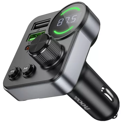 HOCO autós transmitter FM bluetooth 2 x USB A + Type C PD QC3.0 48W E-6942007646956 6 kép