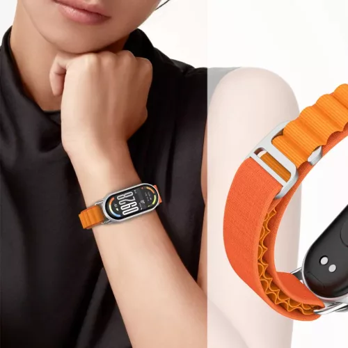 Tech-protect Nylon Pro Xiaomi Smart Band 8 / 9 / 10 / Nfc Narancs szí-5906302331420 3 kép