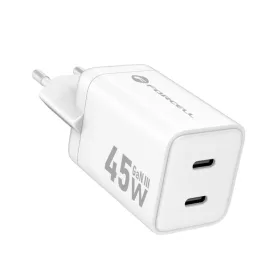   FORCELL F-ENERGY Mini GaN III VT-36B utazó töltő 2 x Type C aljzattal, PD QC4.0 45W fehér
