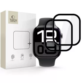   Tech-Protect Glass Flex+ 2-pack Apple Watch 10/11 (46 mm) Fekete üvegfólia