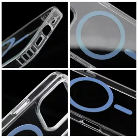  iPhone 17 Pro Max világoskék Drop Glue színes gyűrűs Mag Cover (-5903396405655 2 kép