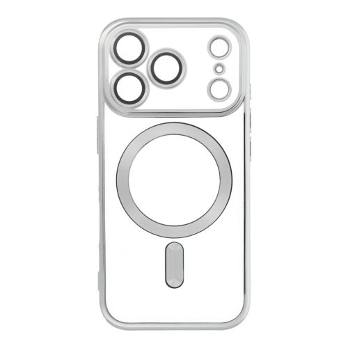 ELECTRO MAG COVER tok, kompatibilis MagSafe-fel az IPHONE 17 Pro-hoz (teljes gyűrű) ezüst