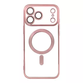    iPhone 17 Pro Max Rózsaarany ELECTRO MAG COVER tok, kompatibilis MagSafe-fel (teljes gyűrű)