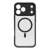  iPhone 17 Pro Max fekete FULL MATTE MAG COVER tok, kompatibilis MagSafe-nel, teljes gyűrűvel