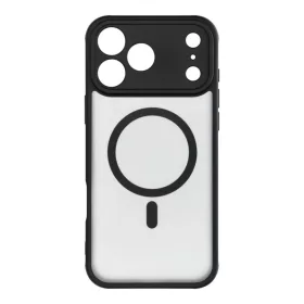    iPhone 17 Pro Max fekete FULL MATTE MAG COVER tok, kompatibilis MagSafe-nel, teljes gyűrűvel
