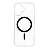 iPhone 17-hez Színes Gyűrűs Drop Glue Mag Tok MagSafe-kompatibilis fekete tok