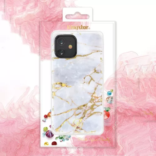 iPhone 12/ 12 Pro Kingxbar Marble Series tok kék-6959003590732 6 kép