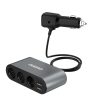 Dudao Autós szivargyújtós töltő elosztó 2xUSB / 3x szivargyújt�-6973687240547 5 kép