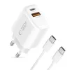 Tech-protect Nca30 2-port Hálózati Töltő Pd 30w / Qc3.0 + Type-c K-5906302318629 2 kép