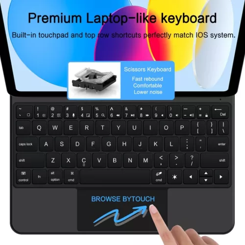 Tech-protect Smartcase Magnetic + Billentyűzet iPad 10.9" 10 / 2022 /-5906302363445 7 kép
